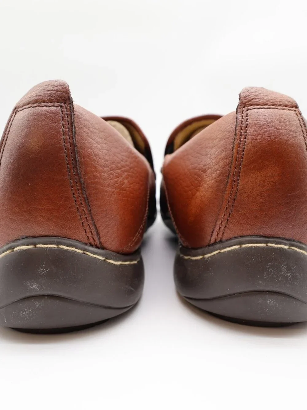 Hush Puppies GT Loafers Mens 10.5 Red Brown Leather Slip On Bounce H12466
